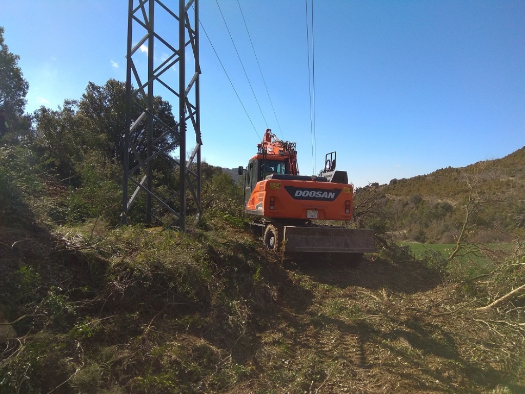 TRABAJOS DE DESBROCE Y LIMPIEZA DE APOYOS EN LÍNEAS DE ALTA TENSIÓN